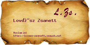Lovász Zsanett névjegykártya