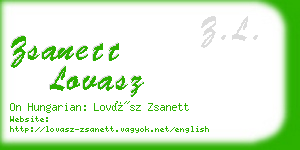 zsanett lovasz business card